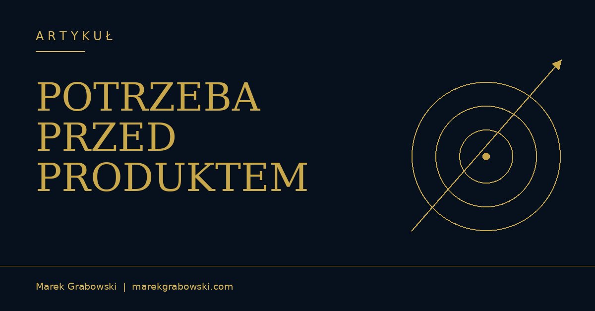 POTRZEBA PRZED PRODUKTEM