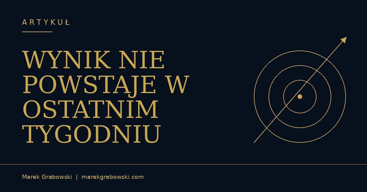 WYNIK NIE POWSTAJE W OSTATNIM TYGODNIU